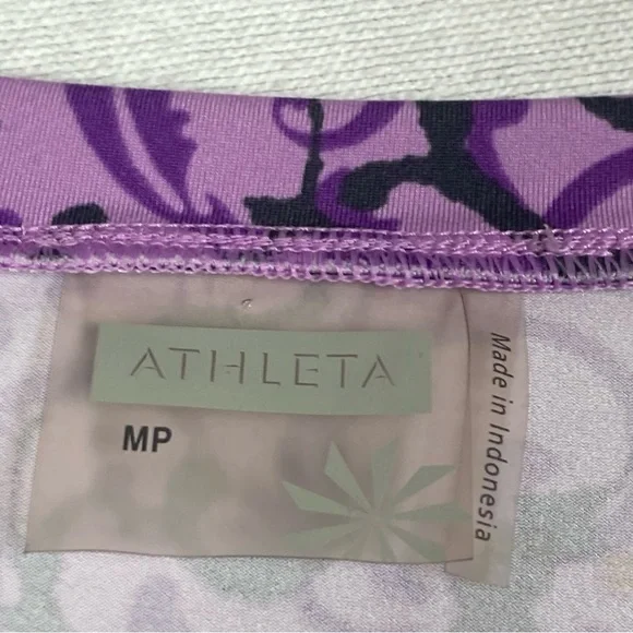 Athleta Women’s A-Line Mini Dress Faux Wrap V-Neck Cap Sleeve MP Purple - Picture 7 of 11